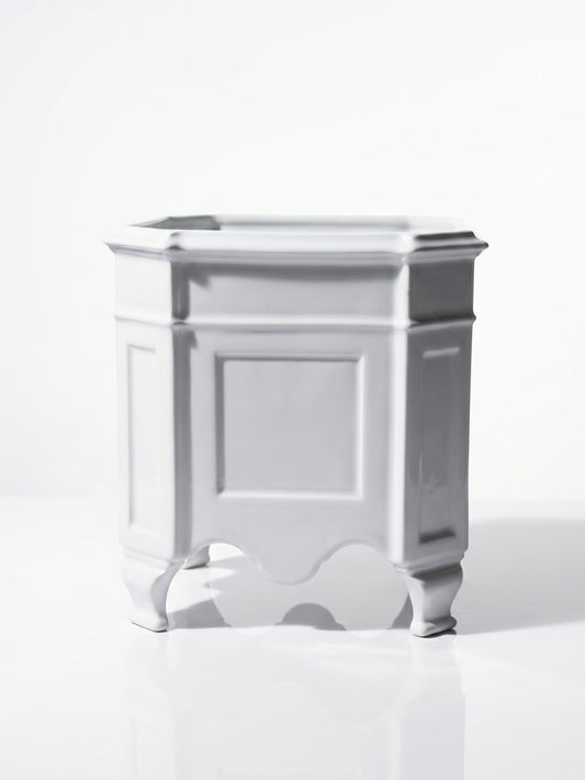 Vintage Übertopf aus Limoges-Porzellan auf Füßen, Rococo-Stil