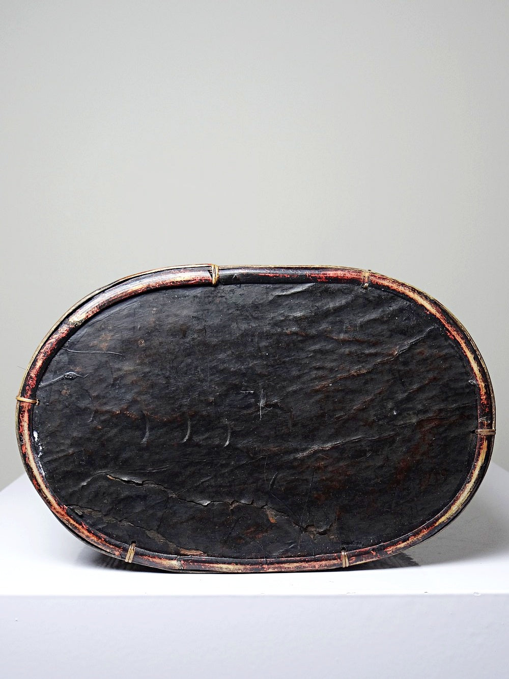 Vintage Dose Tampung Indonesien Lombok Anfang 20. Jh. Schwarz Servieraccessoire