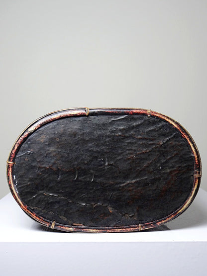 Vintage Dose Tampung Indonesien Lombok Anfang 20. Jh. Schwarz Servieraccessoire