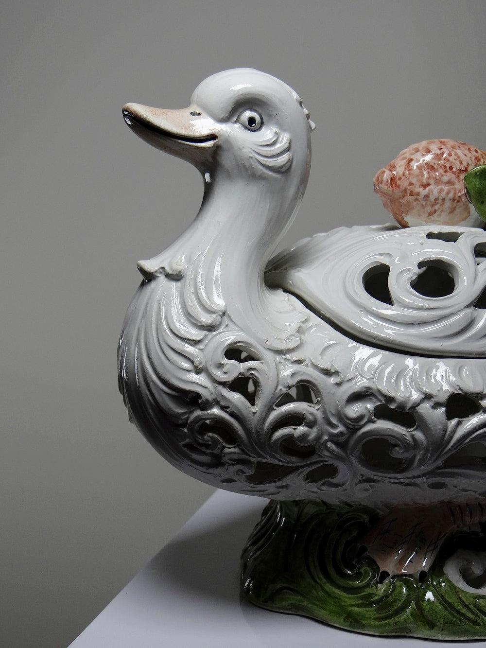 Vintage Dose Ente von Bassano für Bassano Weiß