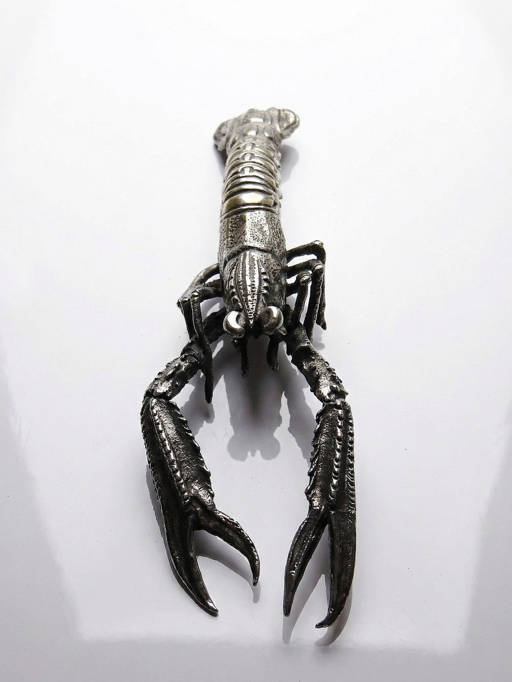 Vintage Griff Krabbe von 1950er-1970er, versilbertes Metall, Silber Vintage Dekoration
