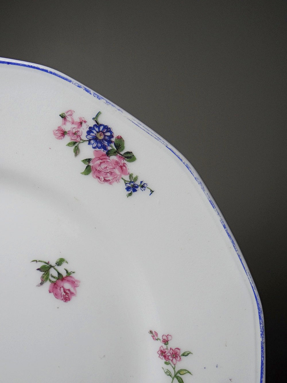 Vintage Dessertteller von Bernardaud für B&C° florales Dekor Set von 7