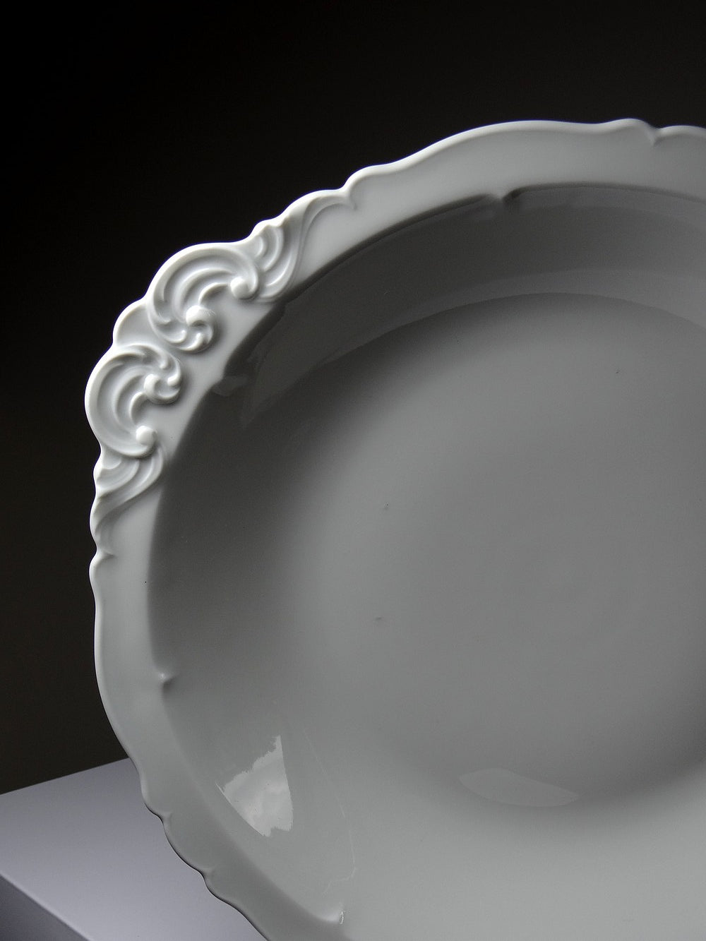 Vintage Servierplatte Porzellan Limoges Weiß