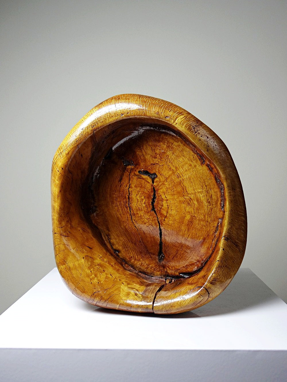 Vintage Schale von Braun für Vintage Olivenholz glänzend