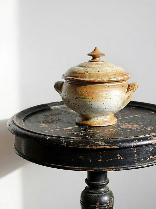 Vintage Servieraccessoire von Prudhomme für La Borne, glasiertes Steinzeugpotte