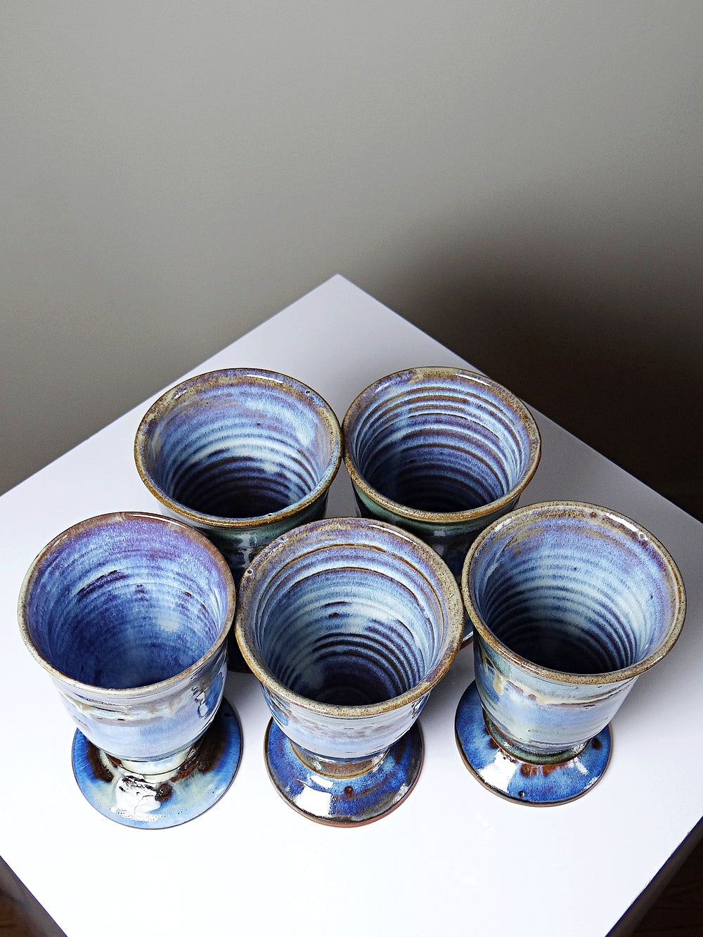 Vintage Mazagran Set von 5, glasiert, Frankreich
