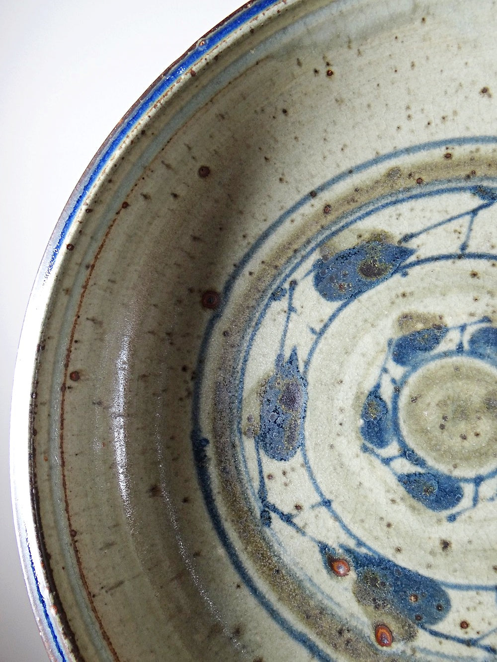 Vintage Schale mit Pyritglasur grau-grün blau Vintagegrau-grün blau pyrit Grès Pyritglasur