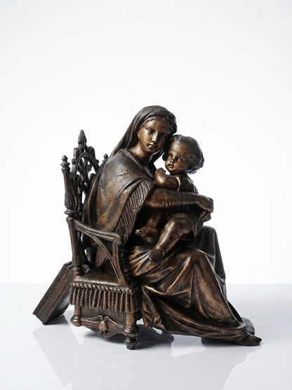 Vintage Statuette Vierge à la Chaise religiöses Motiv