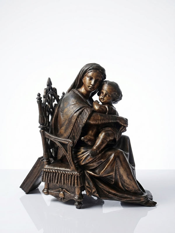 Vintage Statuette Vierge à la Chaise religiöses Motiv