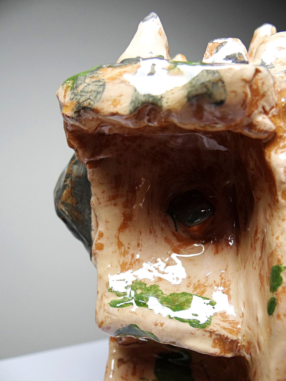 Vintage Skulptur anthropomorph "Patrick" für OrangeKunst glazed terracotta