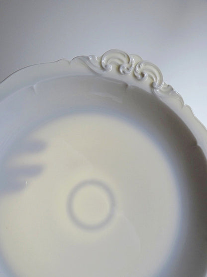 Vintage Servierplatte Limoges Porzellan weiß