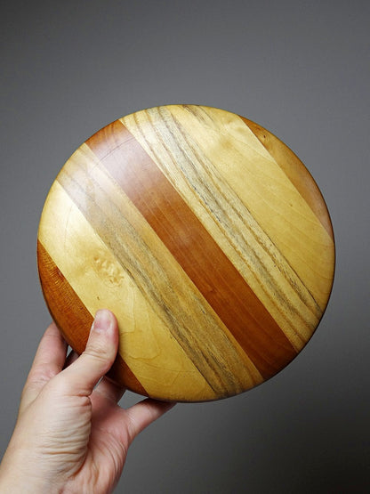 Vintage Servieraccessoire Vintage Holzbox mit Streifen