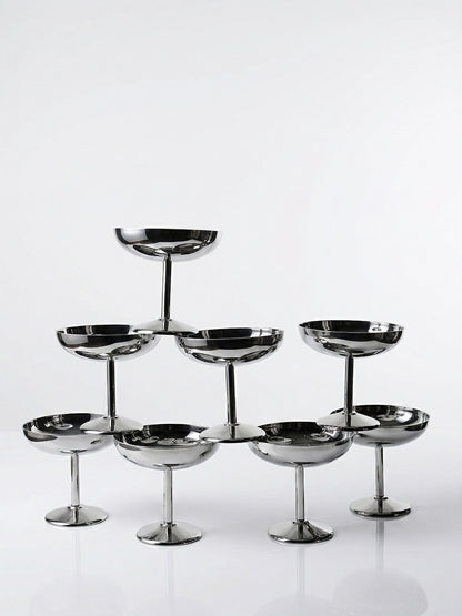 Set von 8 Vintage Dessertschale auf Fuß im Stil von Guy Degrenne