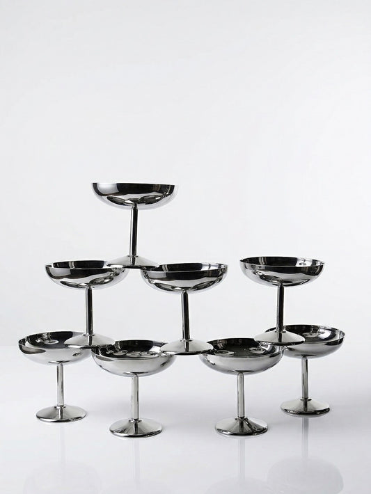 Set von 8 Vintage Dessertschale auf Fuß im Stil von Guy Degrenne