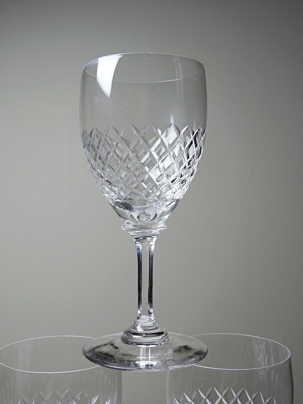 Vintage Glas Saint-Louis Stil Trio aus Kristall port oder Aperitif 1950-1970 Durchsichtig