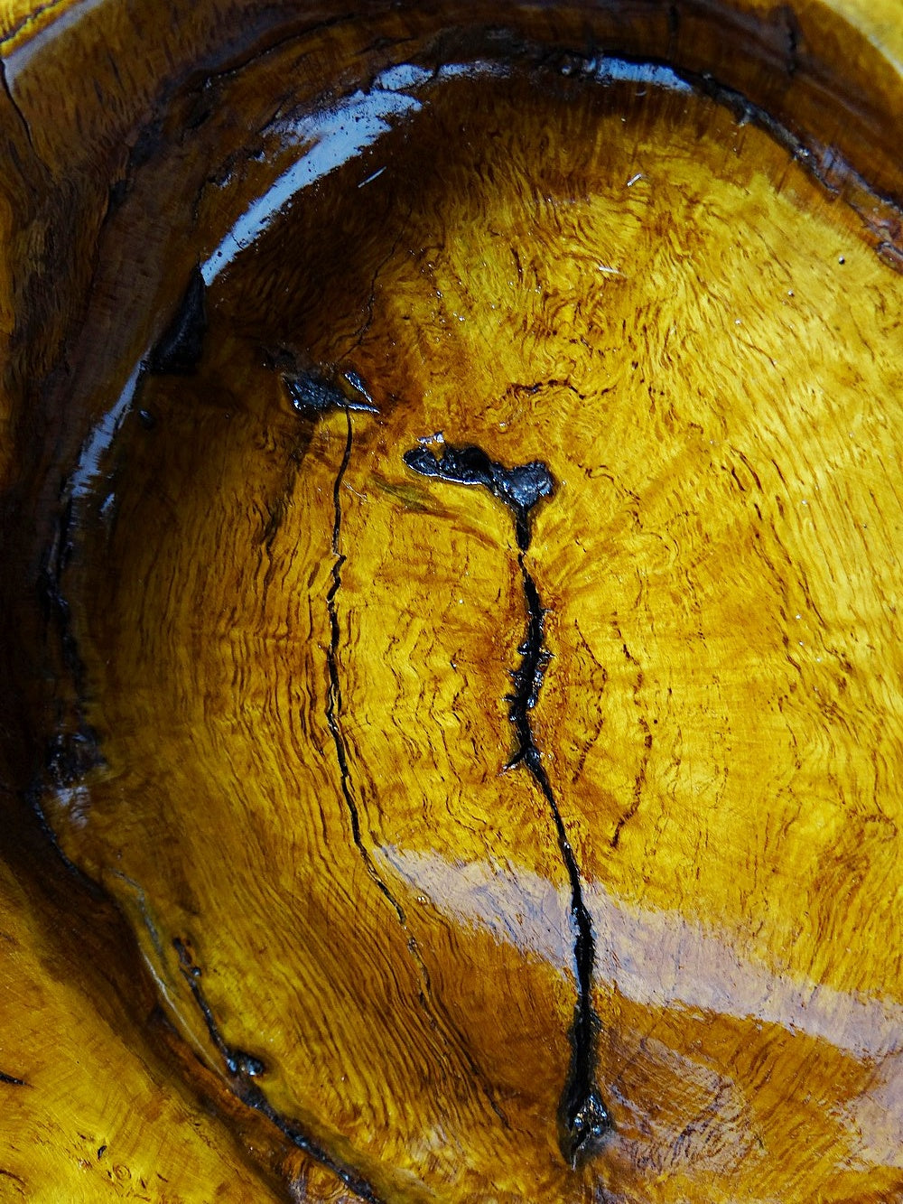 Vintage Schale von Braun für Vintage Olivenholz glänzend