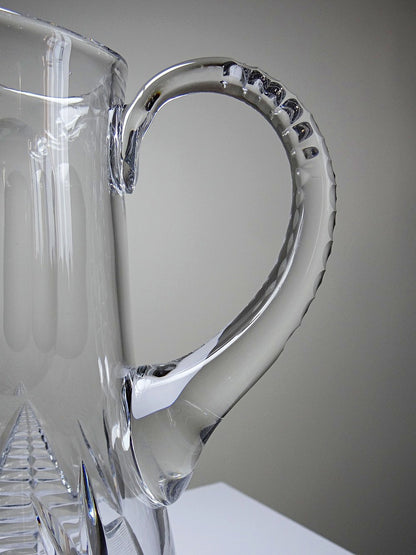 Vintage Wasserkaraffe aus Kristall, durchsichtig, im Stil von Baccarat