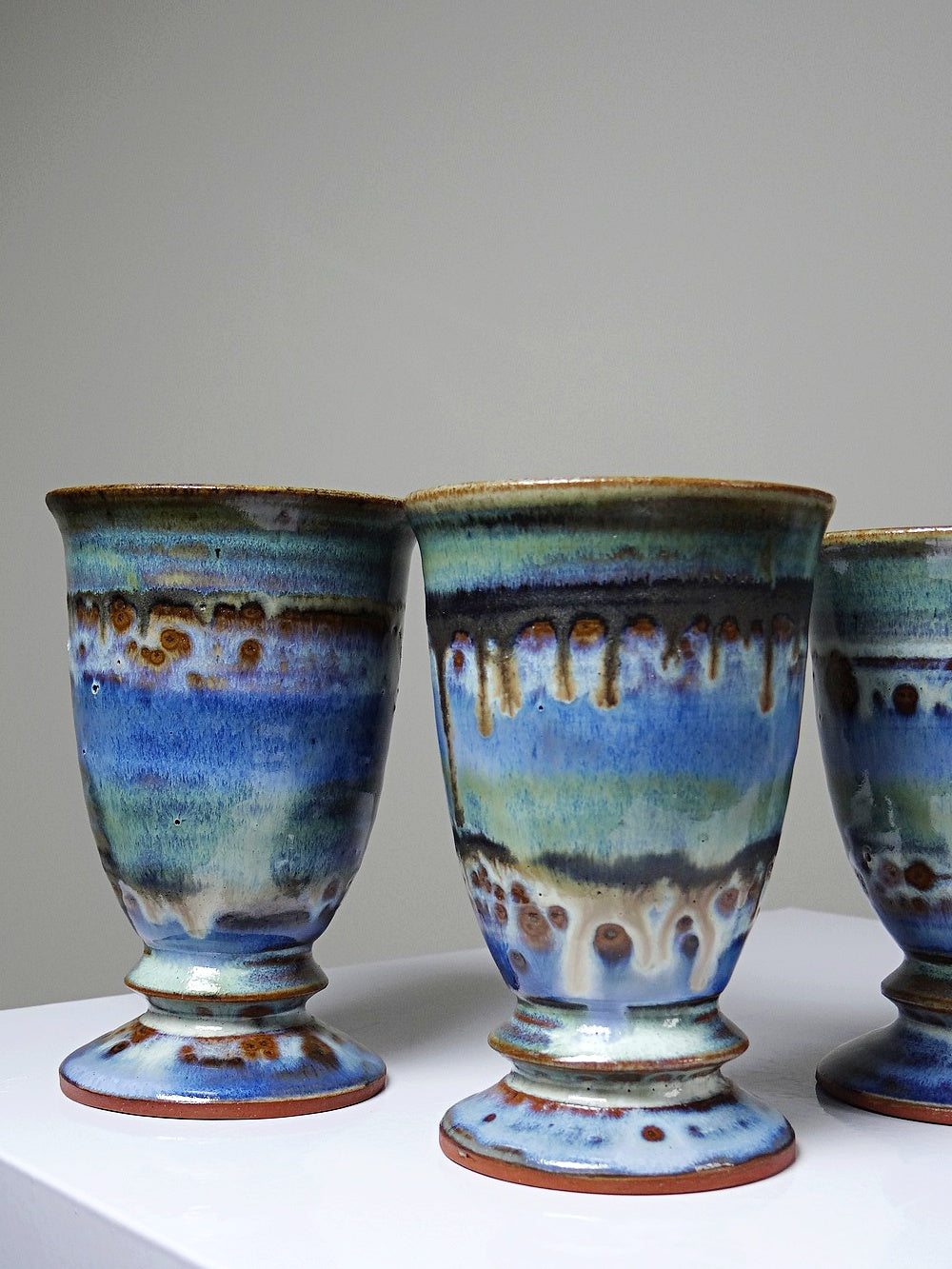 Vintage Mazagran Set von 5, glasiert, Frankreich