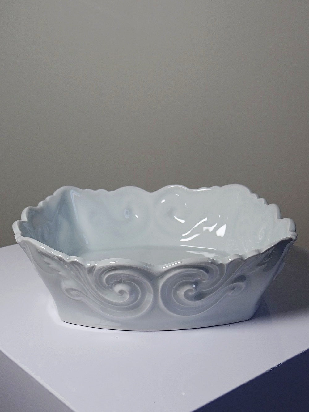 Vintage Schüssel von Limoges für Porzellan celadongrün