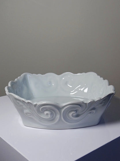 Vintage Schüssel von Limoges für Porzellan celadongrün