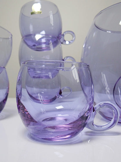 Vintage Punschservice "Bleikristall" Violett-Rosa Blau Alexandritkristall