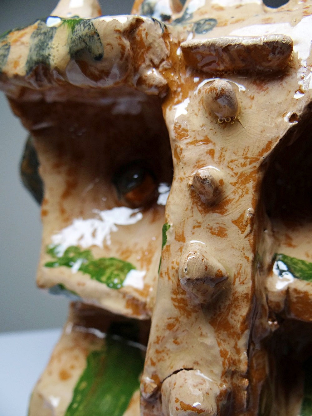 Vintage Skulptur anthropomorph "Patrick" für OrangeKunst glazed terracotta
