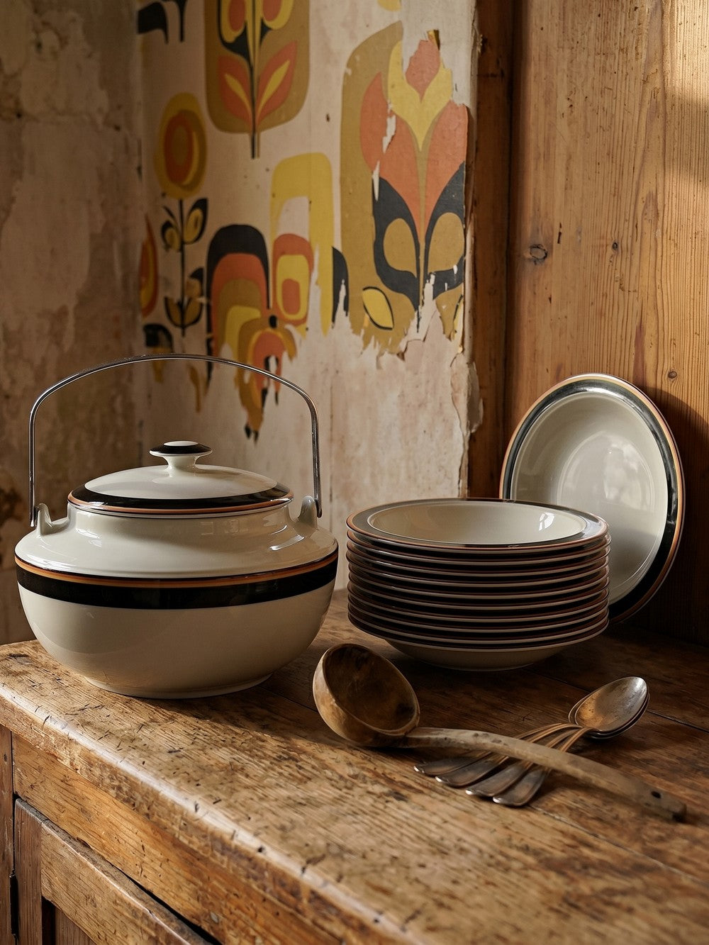 Vintage Suppen-Set "Reimari" von Inkeri Leivo für Arabia Finland