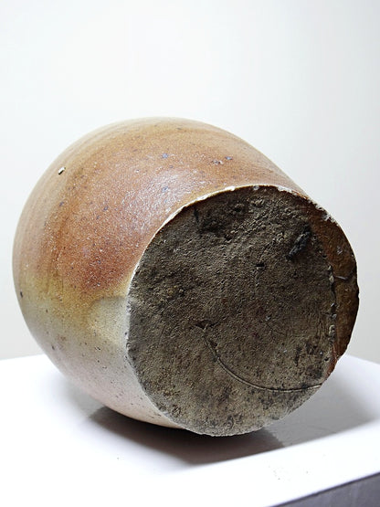 Vintage Krug von artisanat français für Puisaye Steinzeug, glasiert, braun