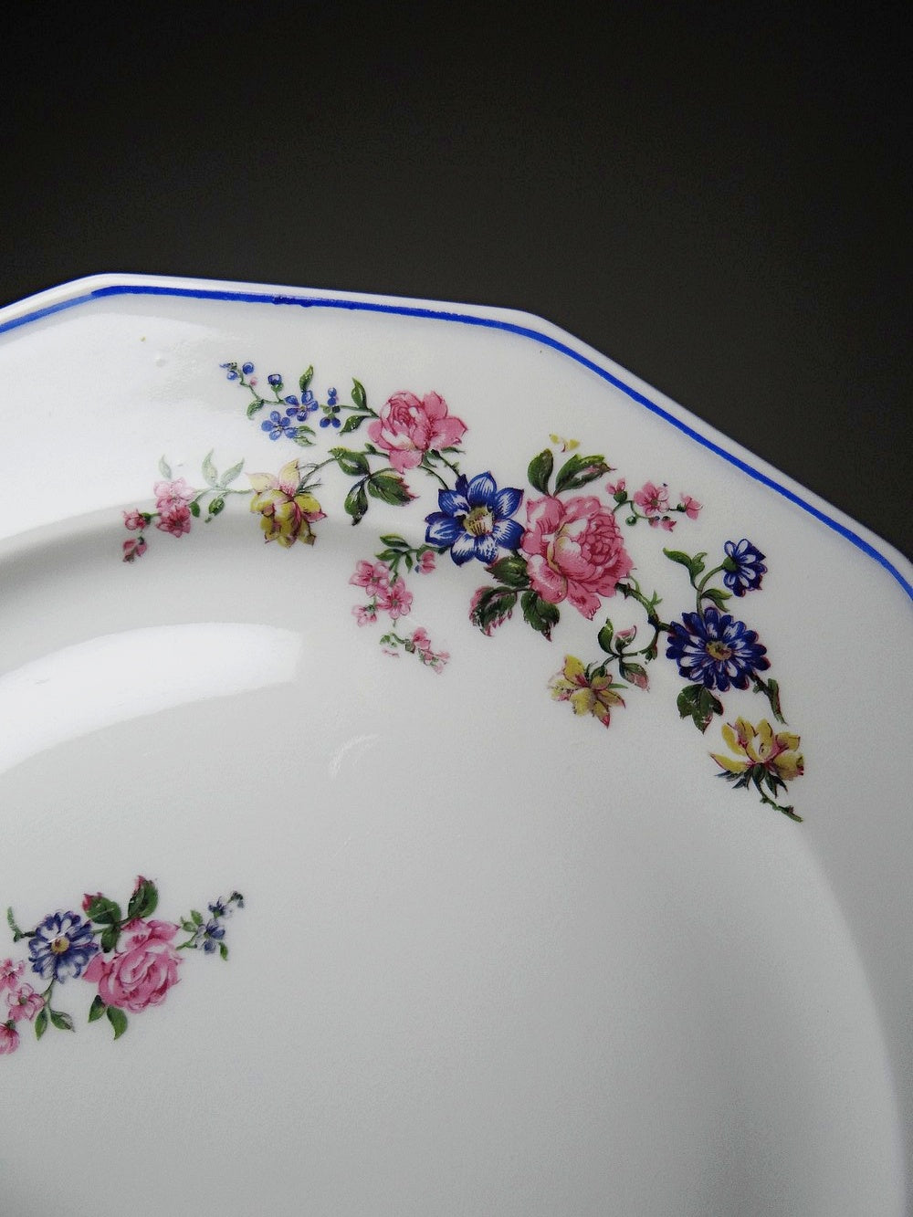 Set von 4 Vintage Teller von Bernardaud für B und C° florales Dekor