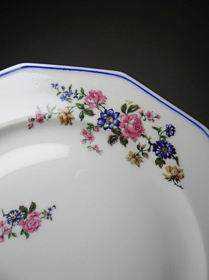 Set von 4 Vintage Teller von Bernardaud für B und C° florales Dekor