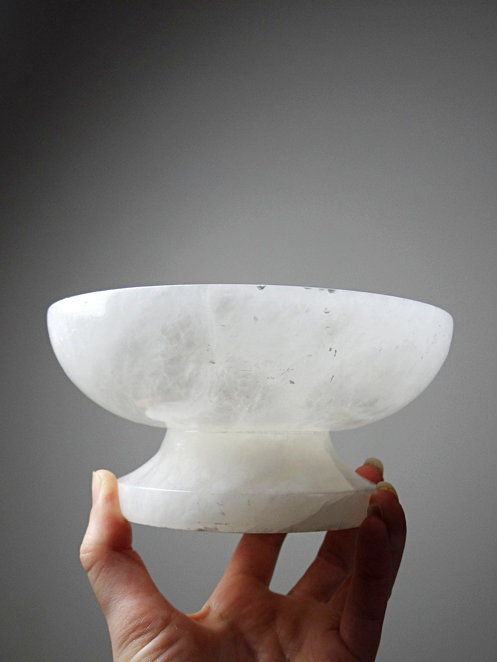 Vintage Schale oder Vide-Poche aus weißem Alabaster, Italien 1960er-1970er