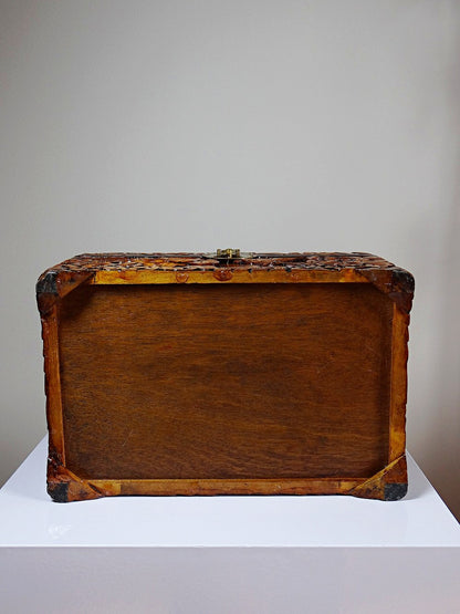 Vintage Schatulle Holzschnitzerei Asien