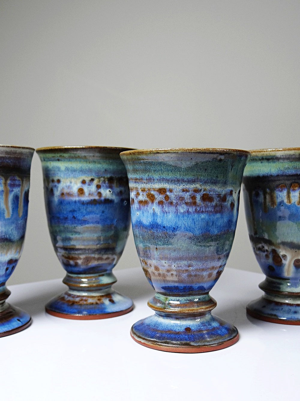 Vintage Mazagran Set von 5, glasiert, Frankreich