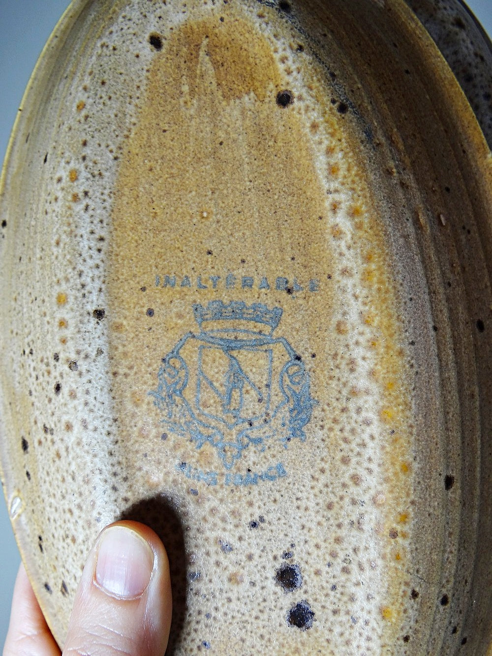Vintage Schale von Salins für Salins Inaltérable oval braun