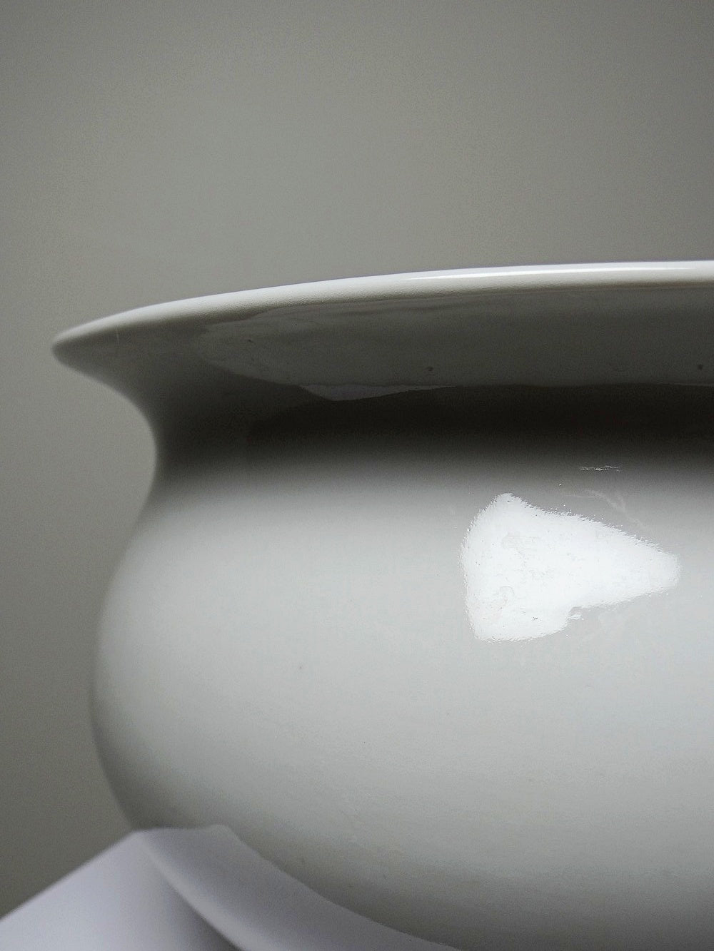 Vintage Nachttopf "Limoges France" aus weißem Limoges-Porzellan