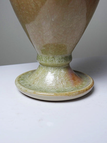Vintage Vase von Bernard Guipouy für Atelier du Bol Doré kristalline Glasur Beige