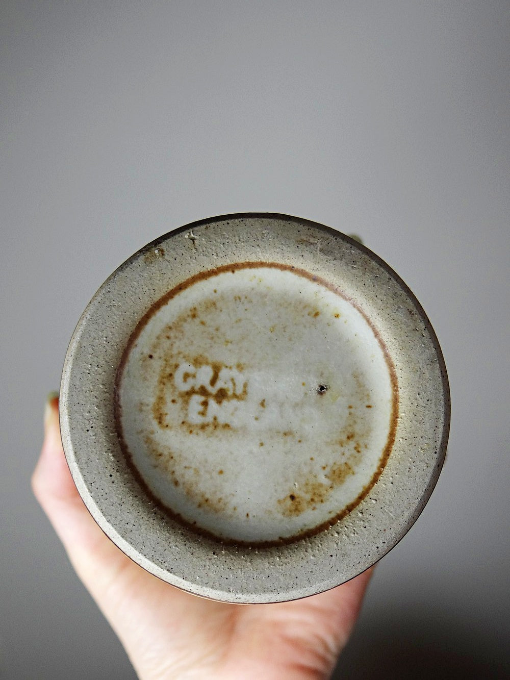 Set von 4 Vintage Cidreschale/Eisbecher auf Fuß aus glasierter Keramik England