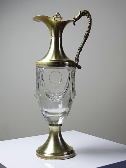 Vintage Karaffe von Ferri-80 für Italien Glas und Messing
