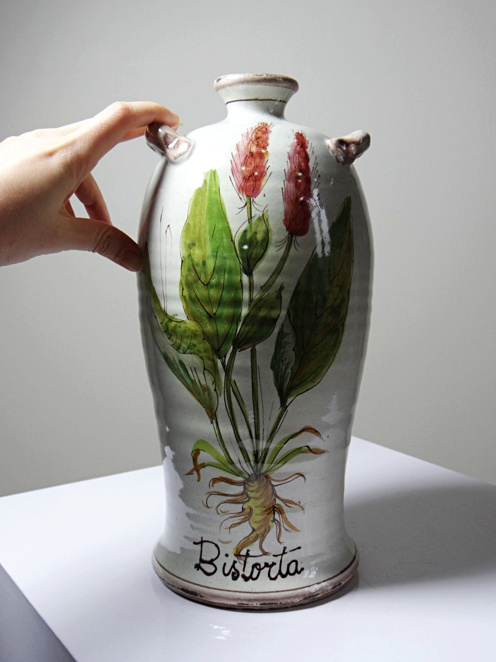 Vintage Vase Bistorta handbemalt für AM D Frankreich