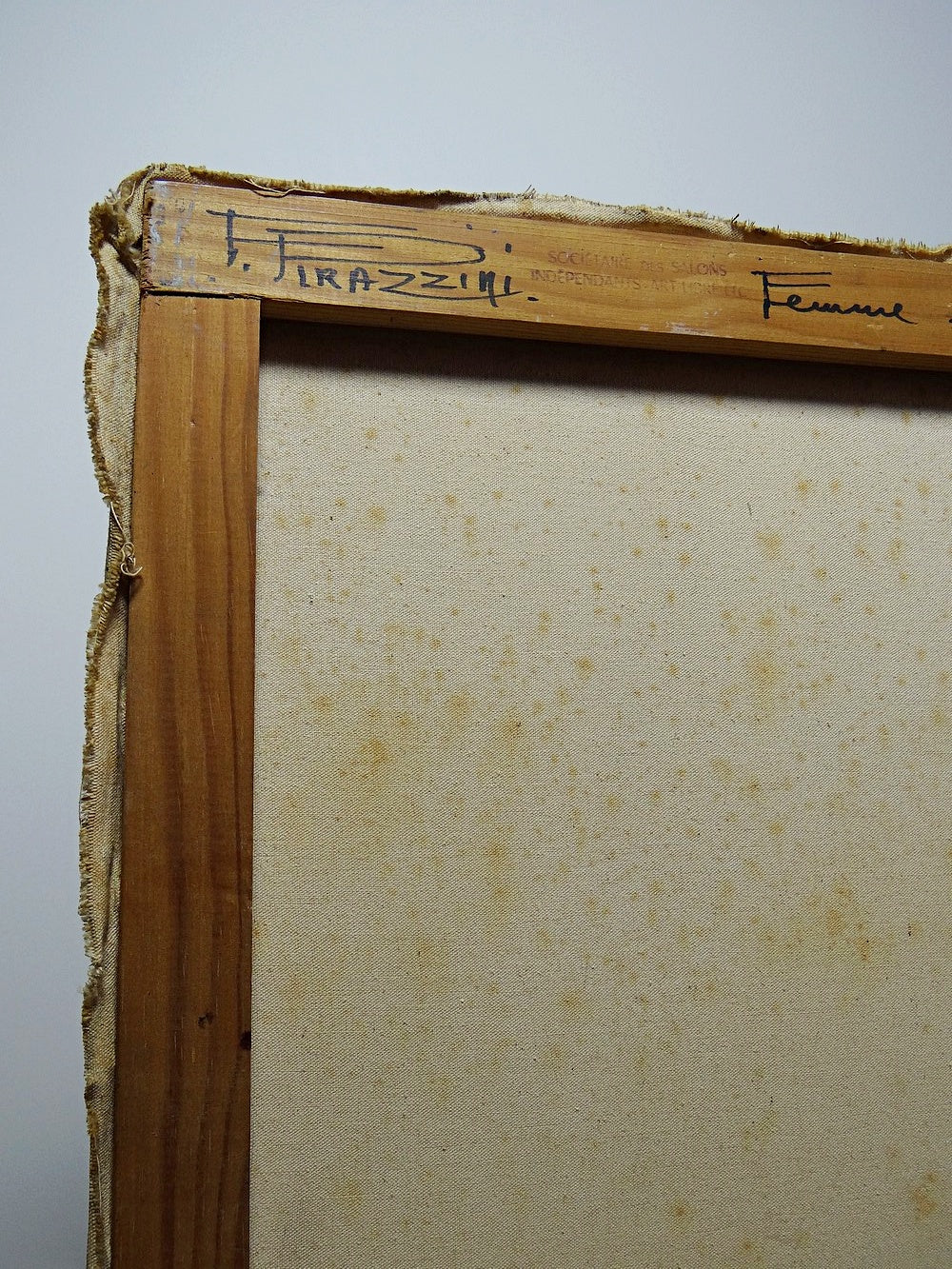 Vintage Gemälde Frau ruhend von Fortunato Pirazzini für GrauDekoration