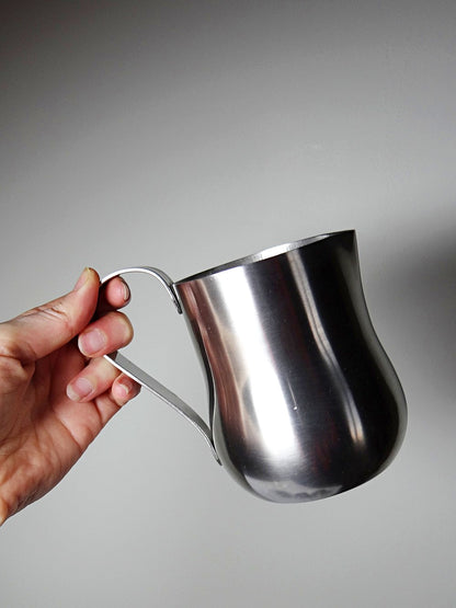 Vintage Barmessbecher Set von 4 aus gebürstetem Edelstahl, Silber