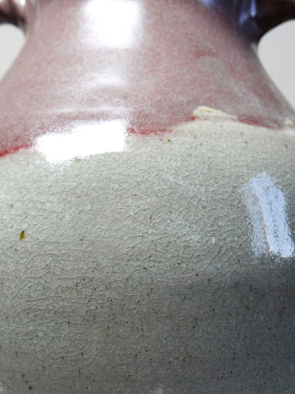 Vintage Vase von Milly Finn für Studio Pottery UK grau