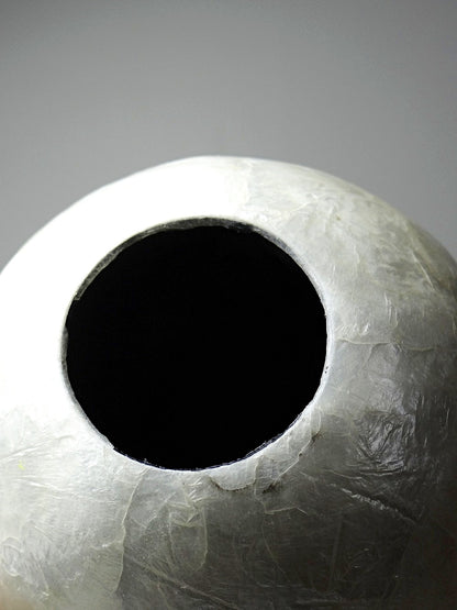 Vintage Vase aus Capizmuschel von Maisons du Monde beige
