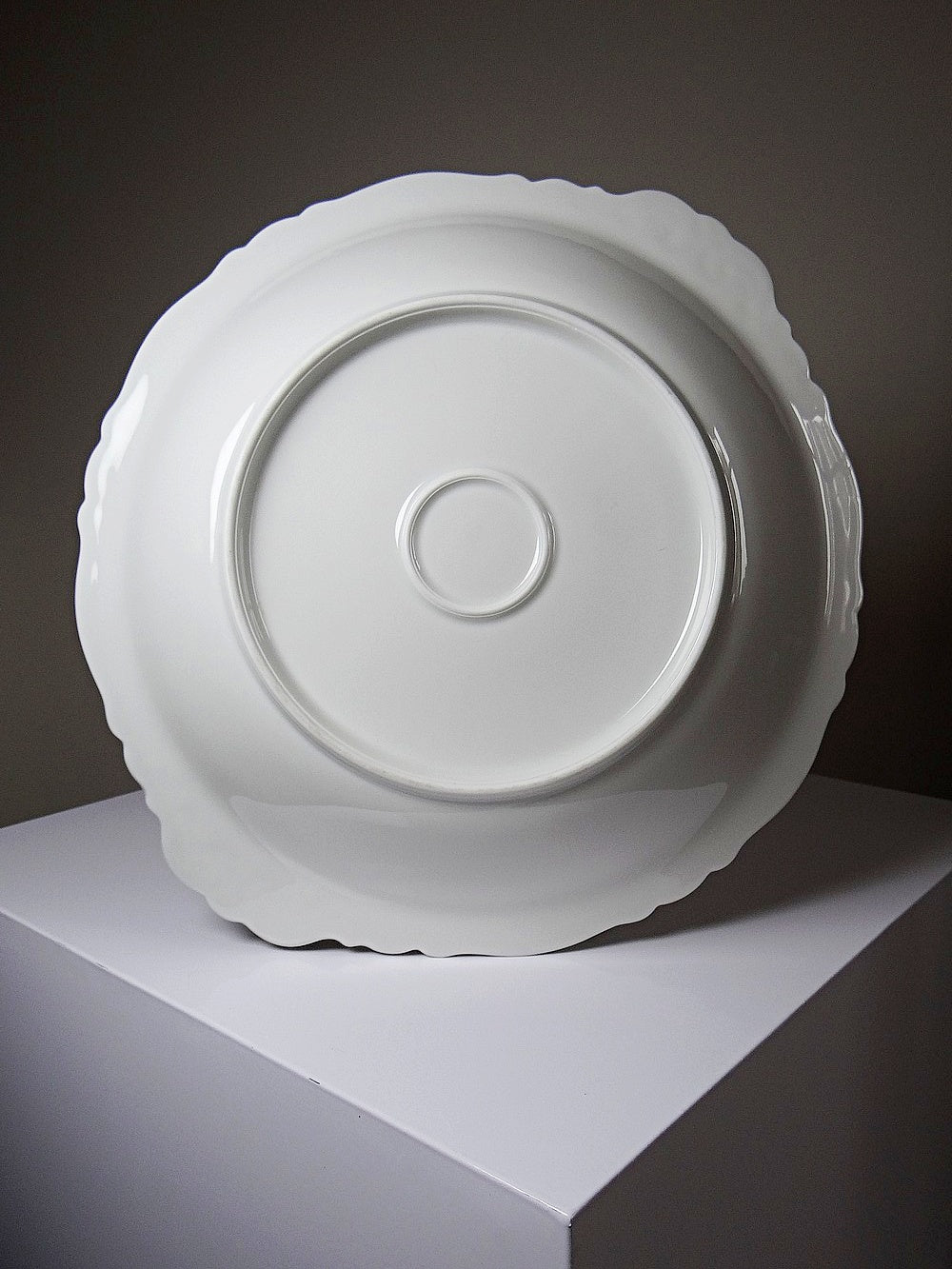 Vintage Servierplatte Porzellan Limoges Weiß