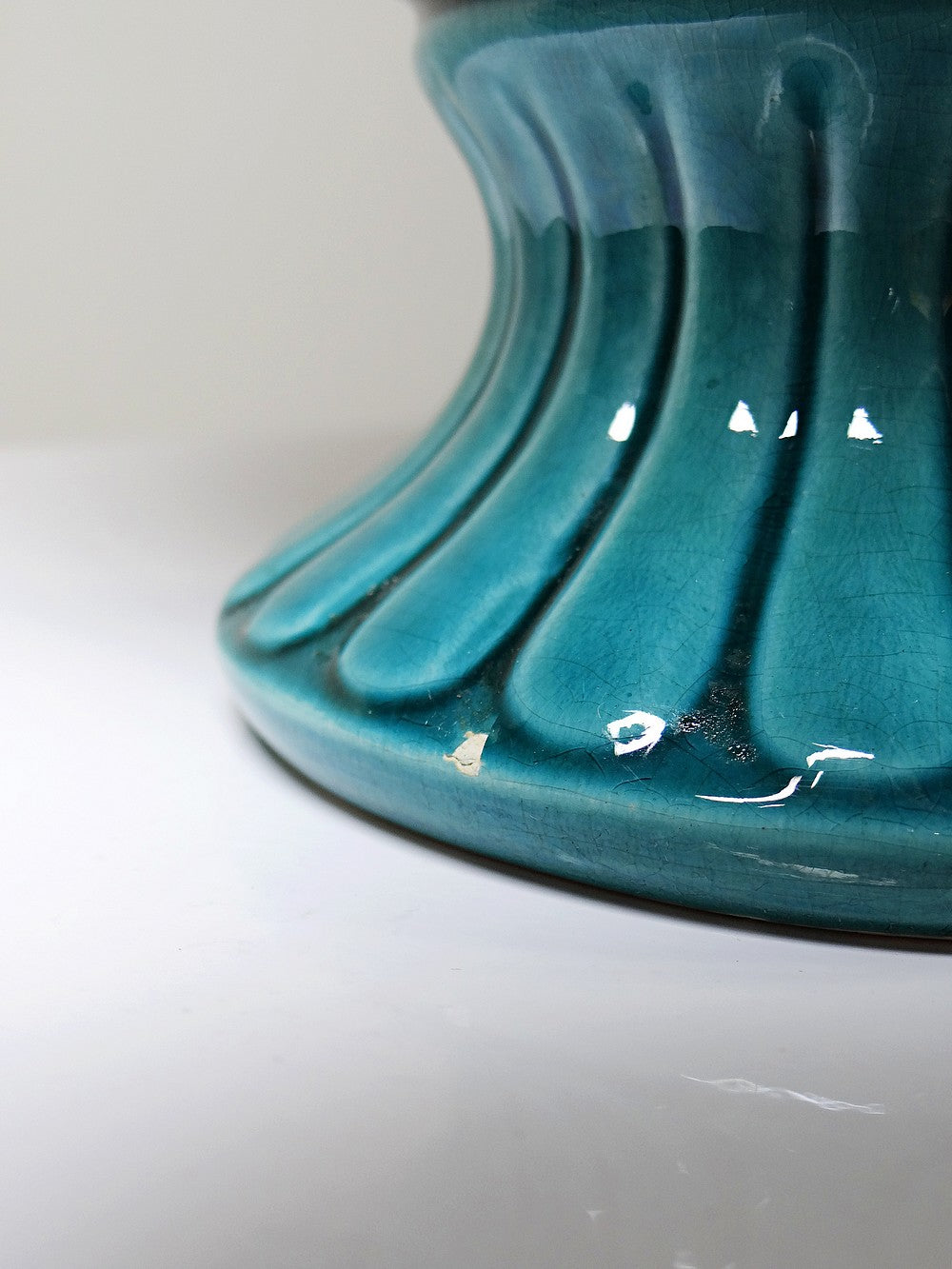 Vintage Vase D. Dinis für D.Dinis türkis und kobaltblau