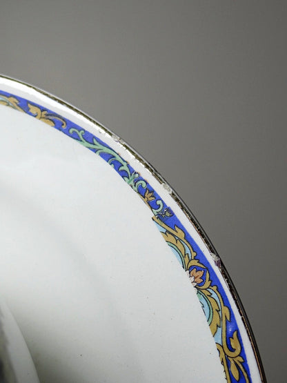 Vintage Sauciere Lunéville Opaque von Lunéville für France polychromes Dekor