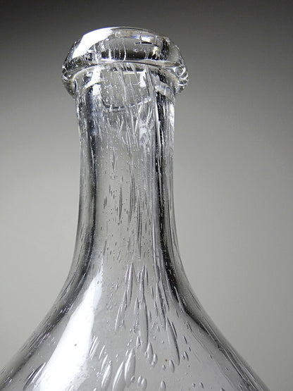 Vintage Flasche Servieraccessoire durchsichtig, Glas, Kork