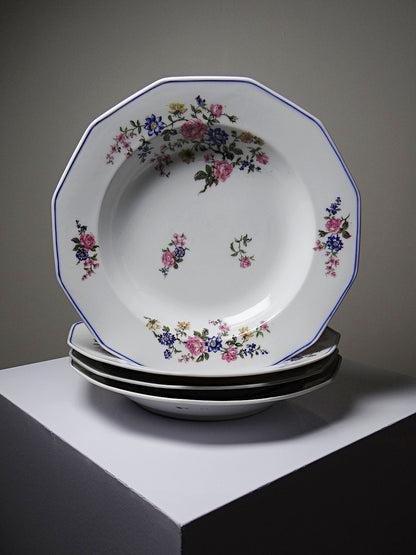 Vintage Tafelservice Bernardaud Limoges mit floralem Dekor, 28-teilig
