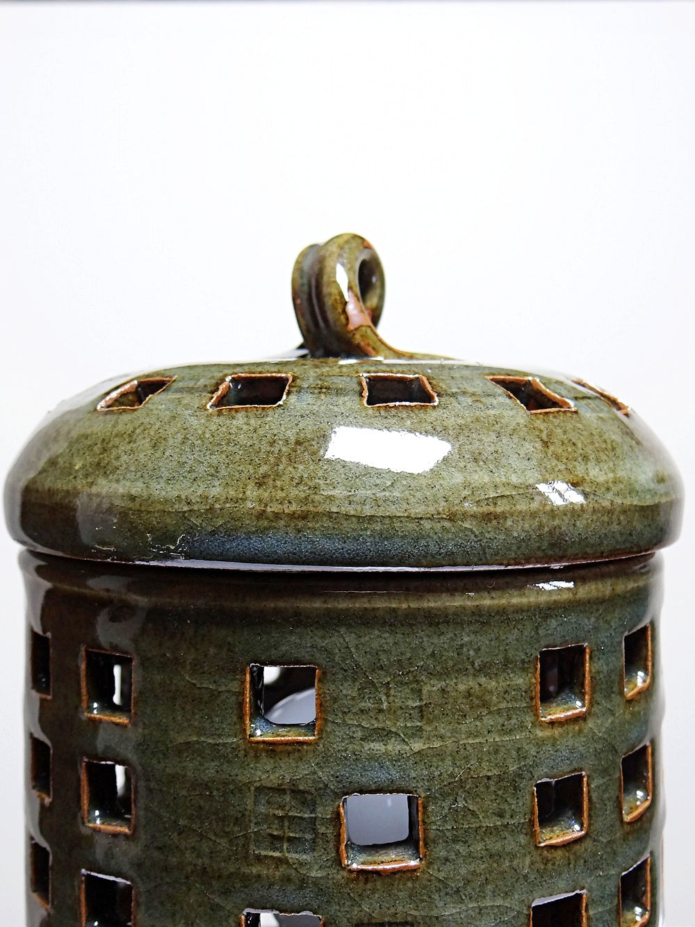 Vintage Tischlampe "Immeuble" signiert RotVintageLampe