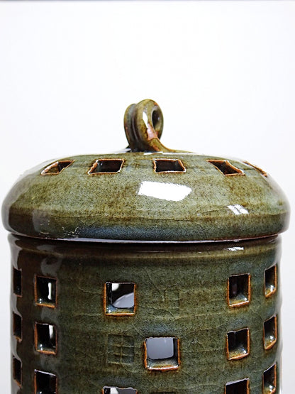 Vintage Tischlampe "Immeuble" signiert RotVintageLampe